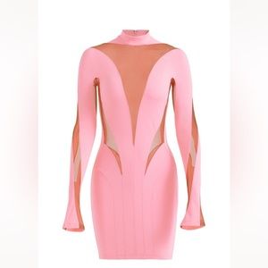 NWT Mugler Mash body con mini dress